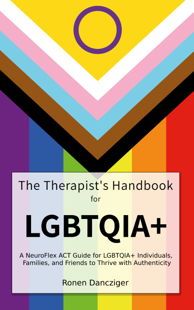 LGBTQIA cover 640 400 The Therapist’s Handbook for LGBTQIA+ Break free from invisible patterns. Live authentically. Thrive together. Many LGBTQIA+ individuals face a hidden struggle: navigating societal pressures, internalized doubts, and the search for genuine connection while their nervous systems remain stuck in survival mode. Families and friends often want to help but lack the tools. Therapists seek truly affirming approaches that create lasting change. The Therapist’s Handbook for LGBTQIA+: A NeuroFlex ACT Guide for LGBTQIA+ Individuals, Families, and Friends to Thrive with Authenticity offers a science-backed roadmap to psychological freedom. Drawing on NeuroFlex ACT, a powerful integration of neuroplasticity, nervous system science, and evidence-based therapy, this handbook provides practical strategies for: Individuals: Rewire old patterns, build psychological flexibility, and embrace authentic living with courage and joy. Families & Friends: Become genuine allies who strengthen bonds and navigate the journey of support with confidence and understanding. Therapists: Deepen your affirming practice with a process-based framework that complements your clinical work and fosters profound transformation. You don’t have to navigate this path alone. Whether you’re seeking personal growth, wanting to support a loved one, or expanding your therapeutic toolkit, this book shows you how to build unbreakable connections and create a life rich in meaning and belonging.