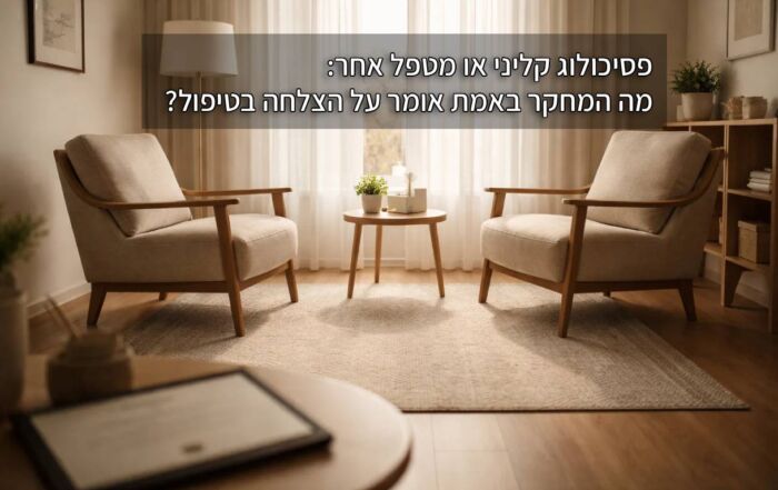 פסיכולוג קליני או מטפל אחר: מה המחקר באמת אומר על הצלחה בטיפול?